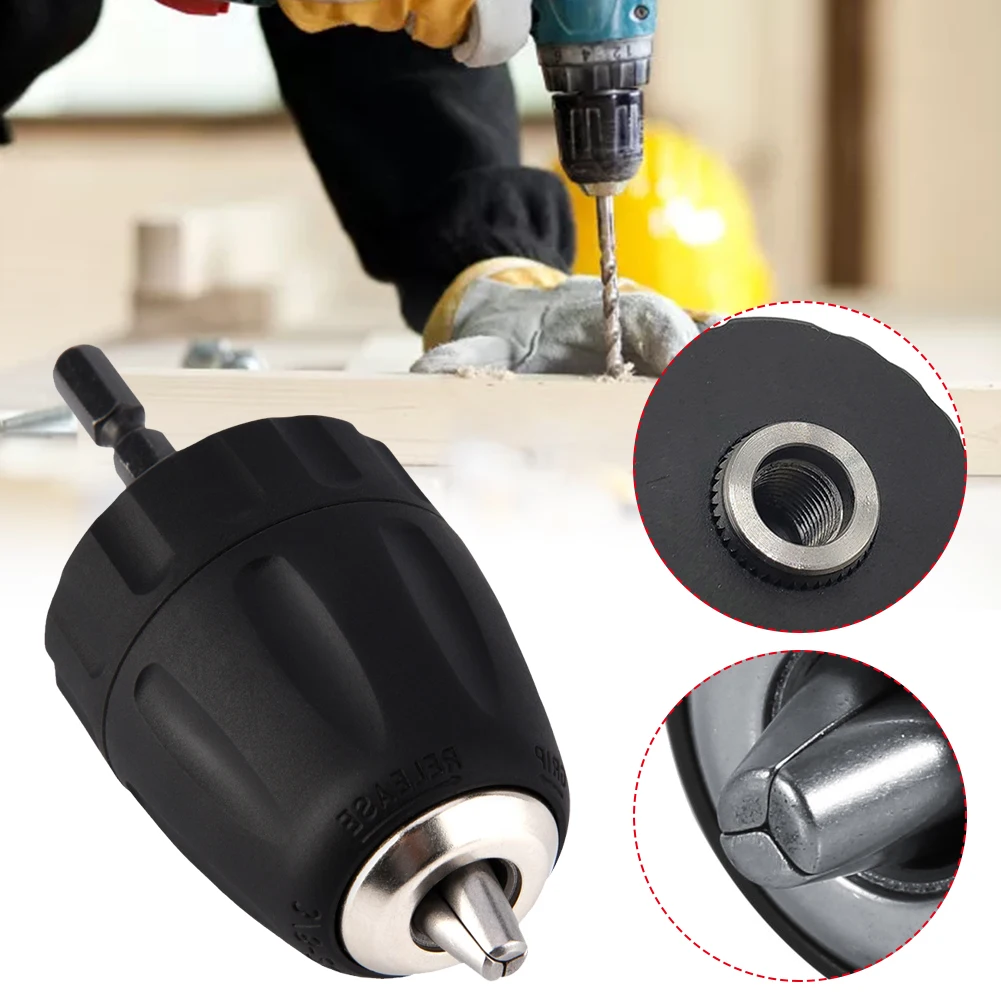 0.8-10mm Keyless Drill Chuck Conversion Tool 3/8"-24UNF Adapter with Hex Shank 1/4 inch Hex Shank Quick
0.8-10mm Keyless Drill Chuck Conversion Tool 3/8"-24UNF Adapter with Hex Shank 1/4 inch Hex Shank Quick
