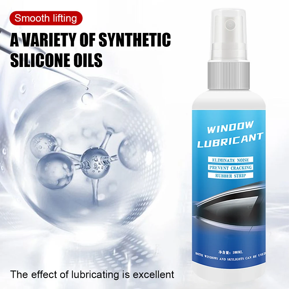 100ML Car Window Lubricant Rubber Strip Softening Smooth Window Lifting Lube Spray Noise Reduction Auto Maintenance Accessories
100ML Car Window Lubricant Rubber Strip Softening Smooth Window Lifting Lube Spray Noise Reduction Auto Maintenance Accessories