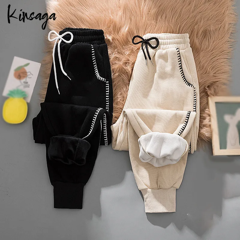 Athleisure Thick Bunch of Feet Sweatpants Women Winter Simple Aesthetic Striped Fleece Thermal Cold Resistant Lace Up Joggers
Athleisure Thick Bunch of Feet Sweatpants Women Winter Simple Aesthetic Striped Fleece Thermal Cold Resistant Lace Up Joggers