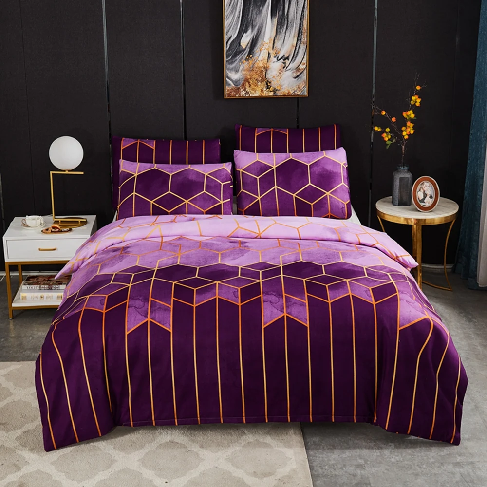 Nordic Geometric Gilt Plaid Bedding Set 2/3pcs Quilt/Comforter Cover With Pillowcase Queen King Size For Couples Bedroom Gift
Nordic Geometric Gilt Plaid Bedding Set 2/3pcs Quilt/Comforter Cover With Pillowcase Queen King Size For Couples Bedroom Gift