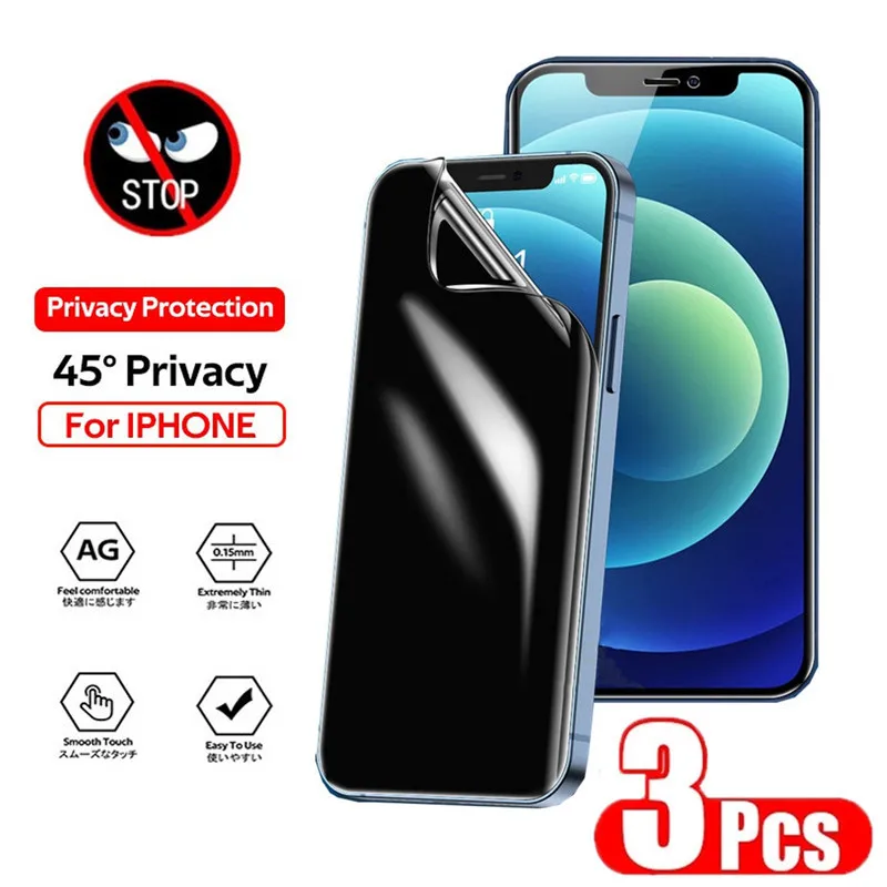 1-3Pcs Anti-Spy Hydrogel Film for IPhone 11 12 13 Pro Max Privacy Screen Protectors for IPhone XS MAX X XR 6 7 8 Plus Not Glass
1-3Pcs Anti-Spy Hydrogel Film for IPhone 11 12 13 Pro Max Privacy Screen Protectors for IPhone XS MAX X XR 6 7 8 Plus Not Glass