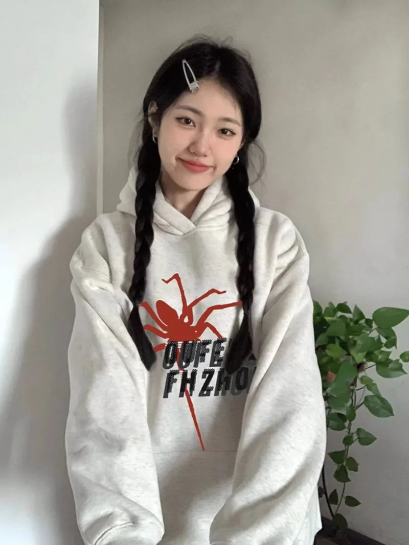 Gray Oversize Fleece Zip Up Hoodie Pullovers Women American Vintage Sweatshirts Hip Hop Y2k Spider Print High Street Sudaderas
Gray Oversize Fleece Zip Up Hoodie Pullovers Women American Vintage Sweatshirts Hip Hop Y2k Spider Print High Street Sudaderas