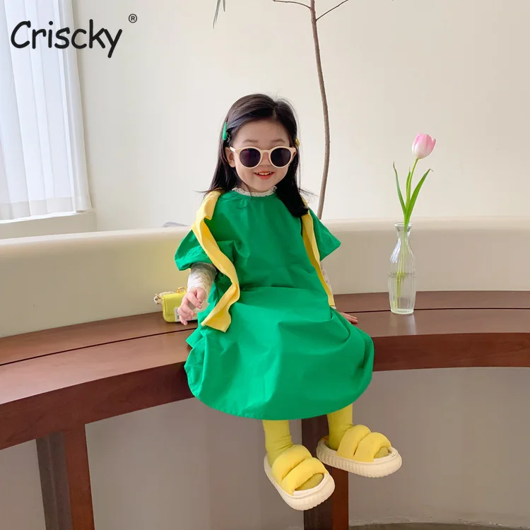 Criscky Summer Girls Dress Girls Clothes Children Clothing Toddler Girls Casual Green Dresses Summer Solid Dresses for Girls
Criscky Summer Girls Dress Girls Clothes Children Clothing Toddler Girls Casual Green Dresses Summer Solid Dresses for Girls