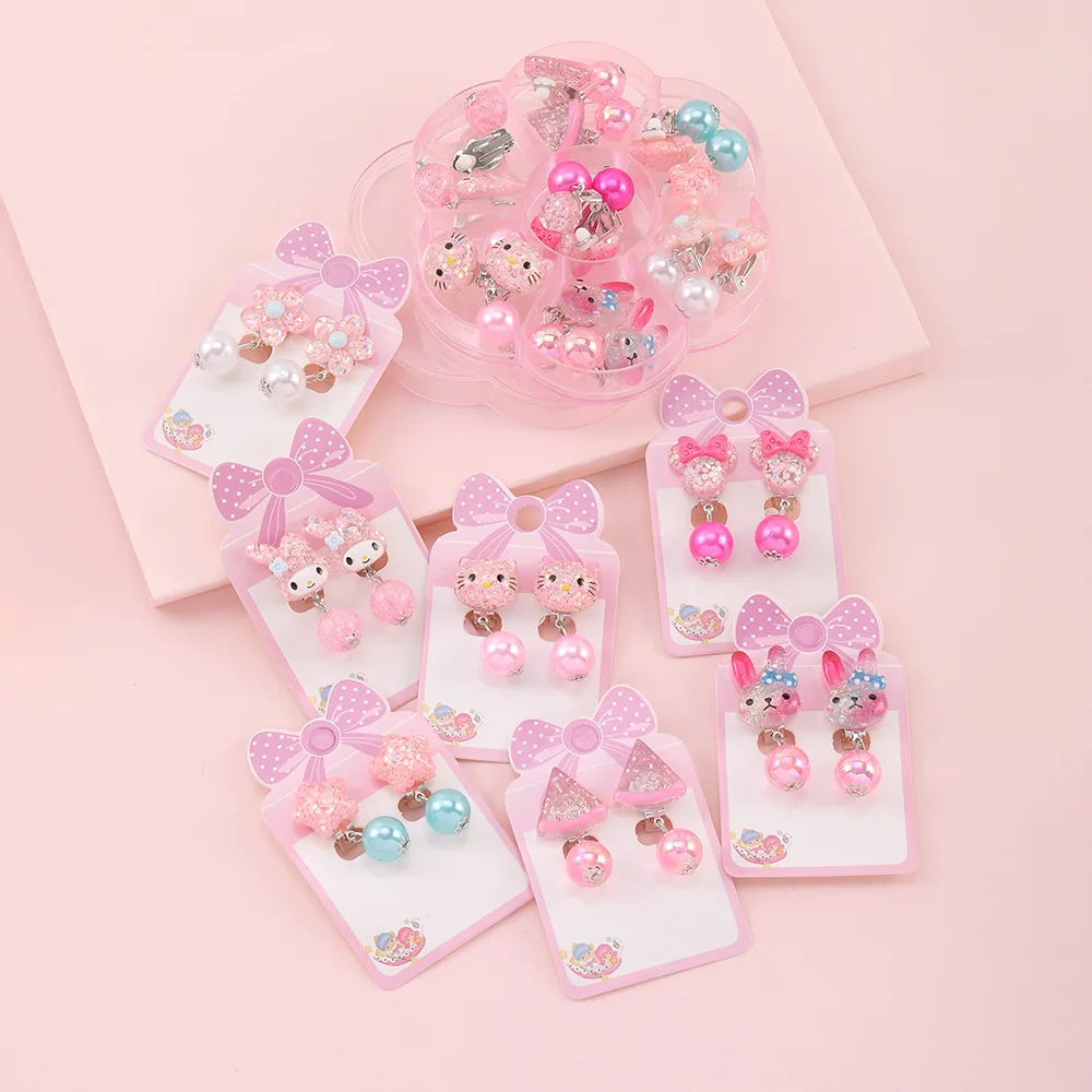 7PRS/SET Cute Pink Kids Clip on Earrings Rabbit Cat Animal Flower Girls Jewelry Cartoon Christmas Gift Children Clip Earrings
7PRS/SET Cute Pink Kids Clip on Earrings Rabbit Cat Animal Flower Girls Jewelry Cartoon Christmas Gift Children Clip Earrings