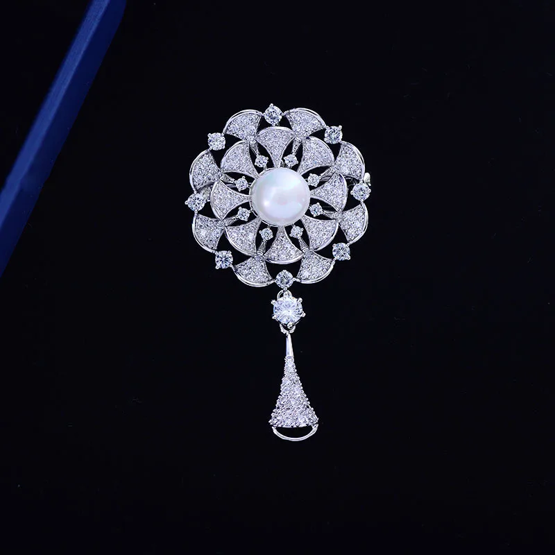 Classic Korean Women's Corsage Copper Inlaid Zircon Flower Brooch Tassel Pin Clothing Clothing Accessories Women's Accessories 
Classic Korean Women's Corsage Copper Inlaid Zircon Flower Brooch Tassel Pin Clothing Clothing Accessories Women's Accessories