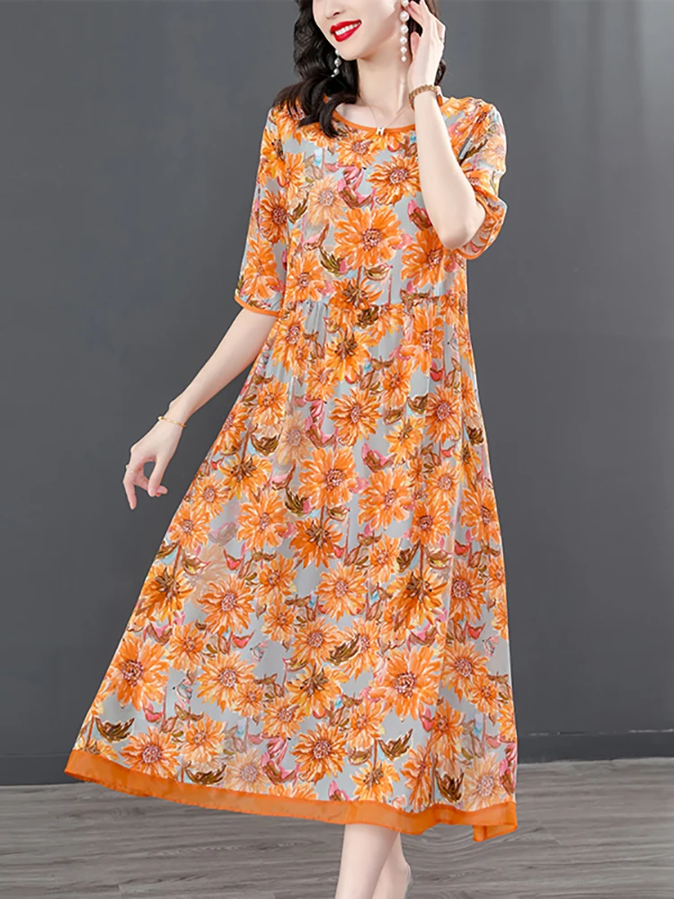 Women Floral Silk Short Sleeve Midi Dress Summer Fashion Light Casual Beach Dress 2023 Korean Elegant Bodycon Party Night Dress
Women Floral Silk Short Sleeve Midi Dress Summer Fashion Light Casual Beach Dress 2023 Korean Elegant Bodycon Party Night Dress