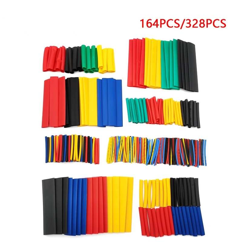 164pcs 328pcs 2:1 Heat Shrink Tube Kit Shrinking Assorted Polyolefin Insulation Sleeving Wire Cable 8 Sizes
164pcs 328pcs 2:1 Heat Shrink Tube Kit Shrinking Assorted Polyolefin Insulation Sleeving Wire Cable 8 Sizes