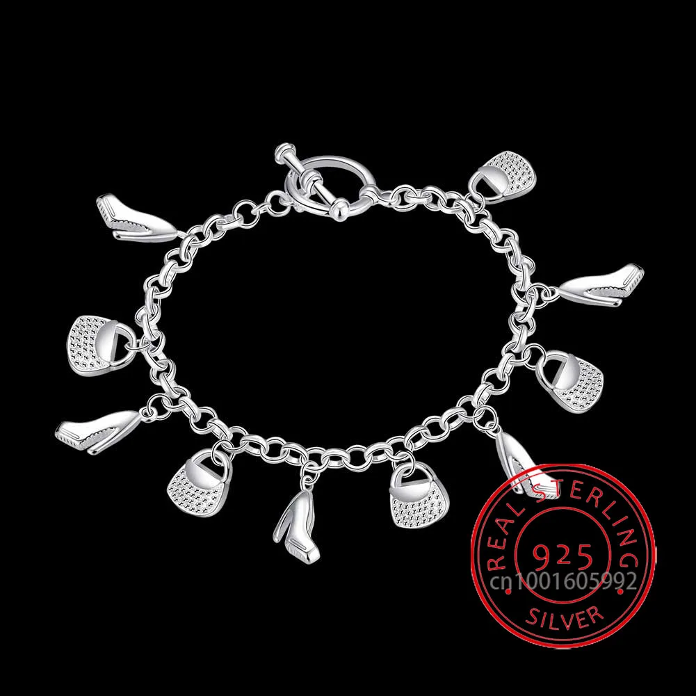 Женский браслет на высоком каблуке, из серебра 925 пробы
Женский браслет на высоком каблуке, из серебра 925 пробы