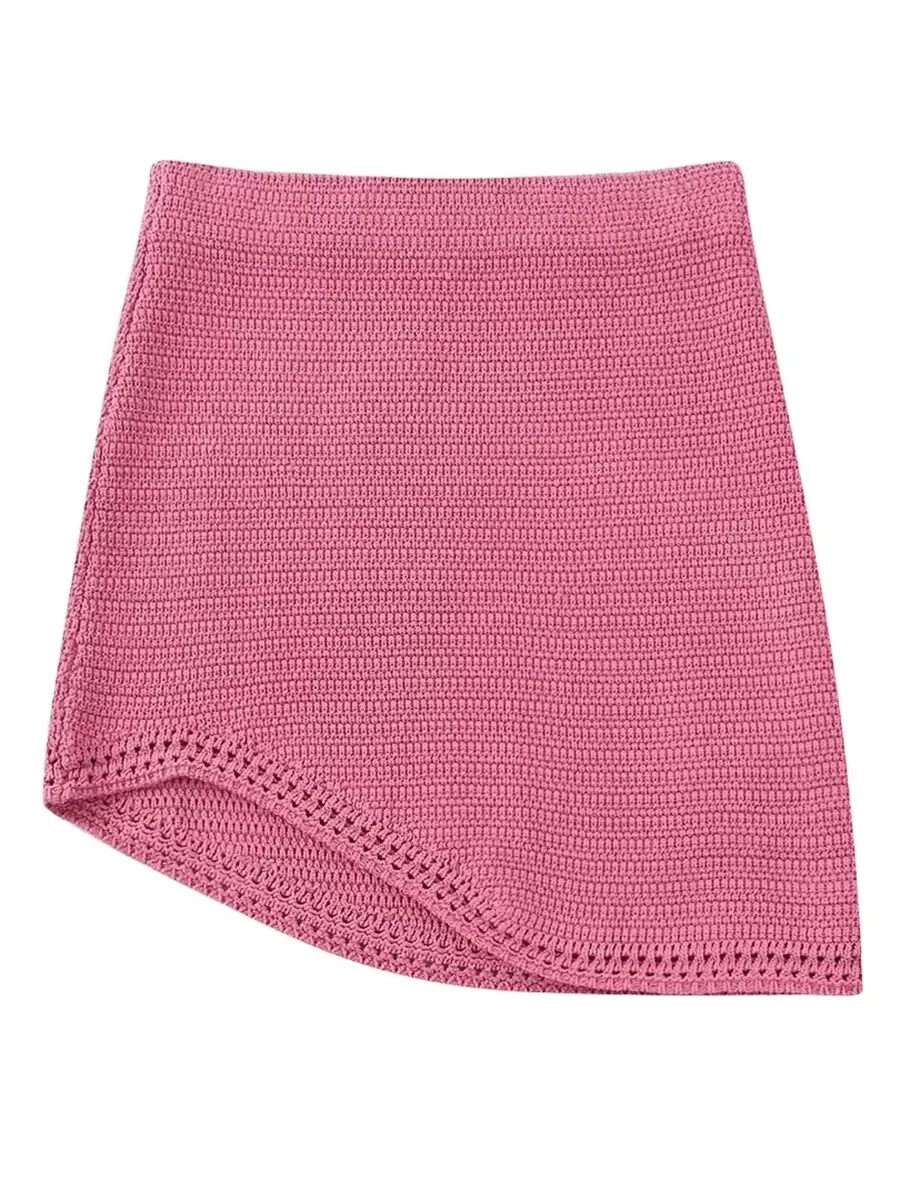 Women Fashion Pink Knitted Asymmetrical Mini Skirts 2022 Summer New High Elastic Waist Female Casual Falda Mujur
Women Fashion Pink Knitted Asymmetrical Mini Skirts 2022 Summer New High Elastic Waist Female Casual Falda Mujur