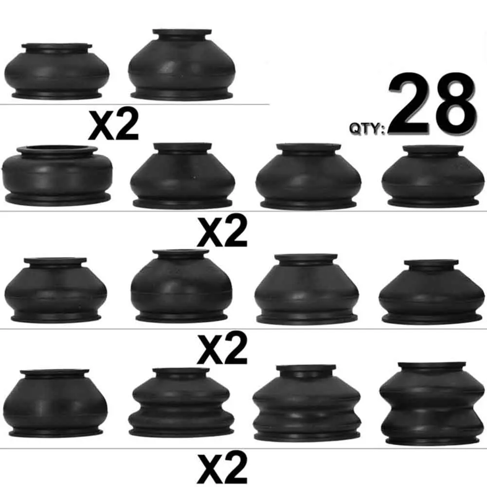 28Pcs Ball Joint Boot Suspension Steering Dust Cover Track Tie Rod Linkage Kit Minimizes Premature Wear Of Suspension Parts
28Pcs Ball Joint Boot Suspension Steering Dust Cover Track Tie Rod Linkage Kit Minimizes Premature Wear Of Suspension Parts