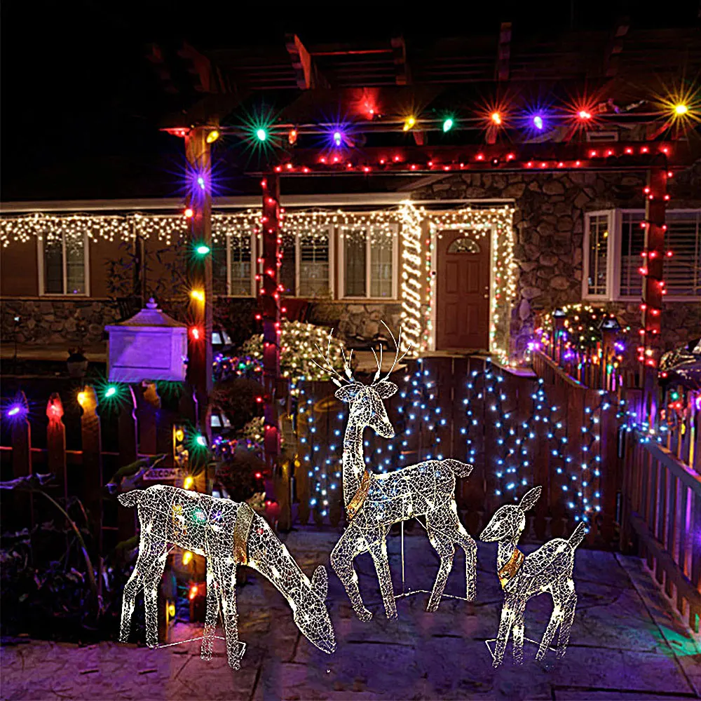 3PC Christmas Iron Reindeer Elk Led Light Decoration Sculptures Garden Lawn Deer Lamp Shopping Mall Ornaments Home Decor
3PC Christmas Iron Reindeer Elk Led Light Decoration Sculptures Garden Lawn Deer Lamp Shopping Mall Ornaments Home Decor