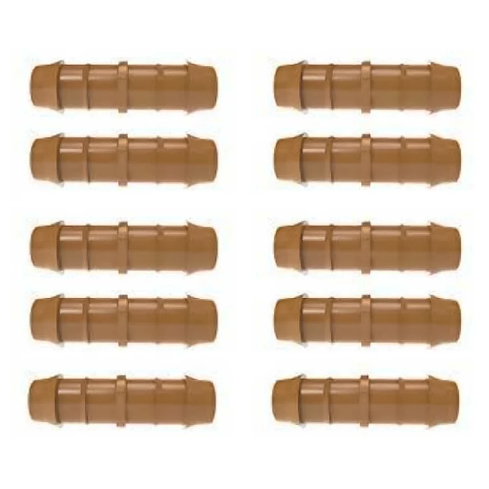 Set Coupler Connectors 10pcs 17mm Accessories Barbed Brown Drip Fittings Garden Irrigation Line Coupler Plastic
Set Coupler Connectors 10pcs 17mm Accessories Barbed Brown Drip Fittings Garden Irrigation Line Coupler Plastic