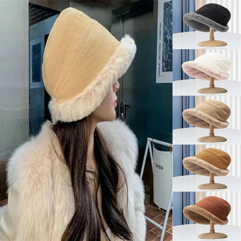 2022 Winter Bucket Hat Fashion Thick Warm Woolen Fleece Women Cap Solid Black Female Lady Fisherman Hats Outdoor Panama Caps
2022 Winter Bucket Hat Fashion Thick Warm Woolen Fleece Women Cap Solid Black Female Lady Fisherman Hats Outdoor Panama Caps