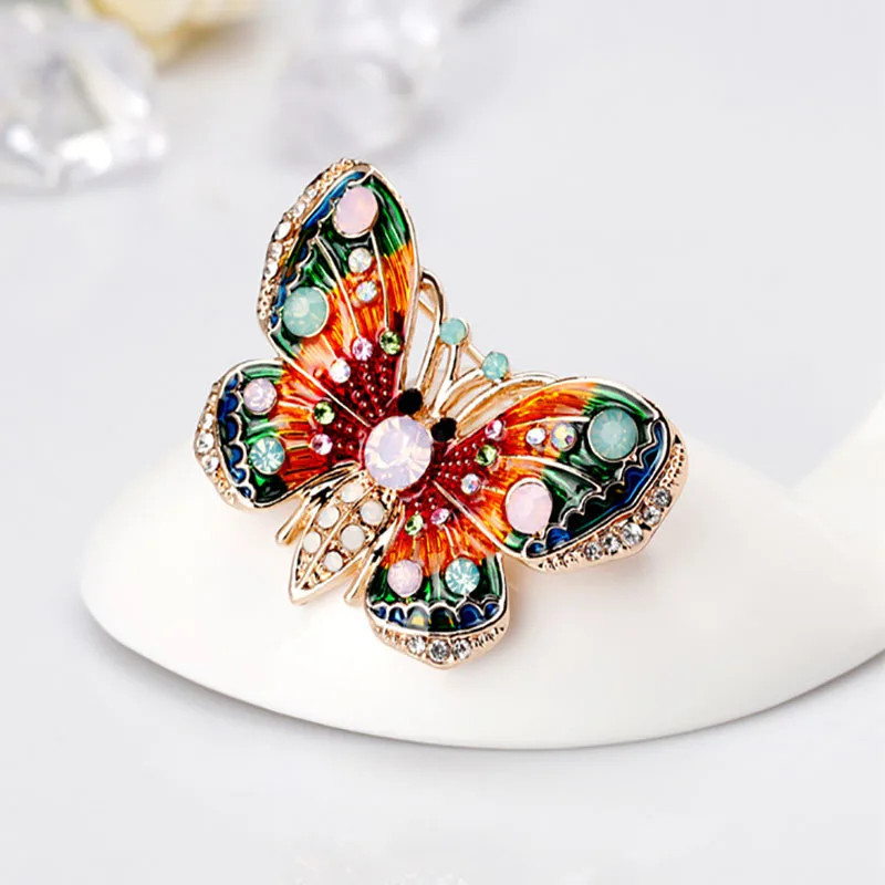 High-grade European and American retro fashion alloy rhinestone drip oil color butterfly brooch
High-grade European and American retro fashion alloy rhinestone drip oil color butterfly brooch