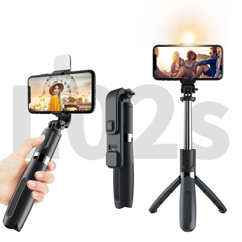 

Bluetooth Handheld Gimbal Stabilizer For Smartphone Selfie Stick Tripod With Fill Light Mobilephone Holder IOS Android