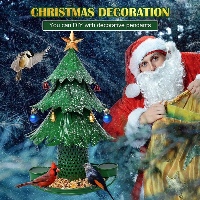 Pet Bird Feeder Pet Food Dispenser Christmas Tree Shape Outdoor Hanging Bird Feeder Flying Animal Automatic Foot Feeding Tool
Pet Bird Feeder Pet Food Dispenser Christmas Tree Shape Outdoor Hanging Bird Feeder Flying Animal Automatic Foot Feeding Tool
