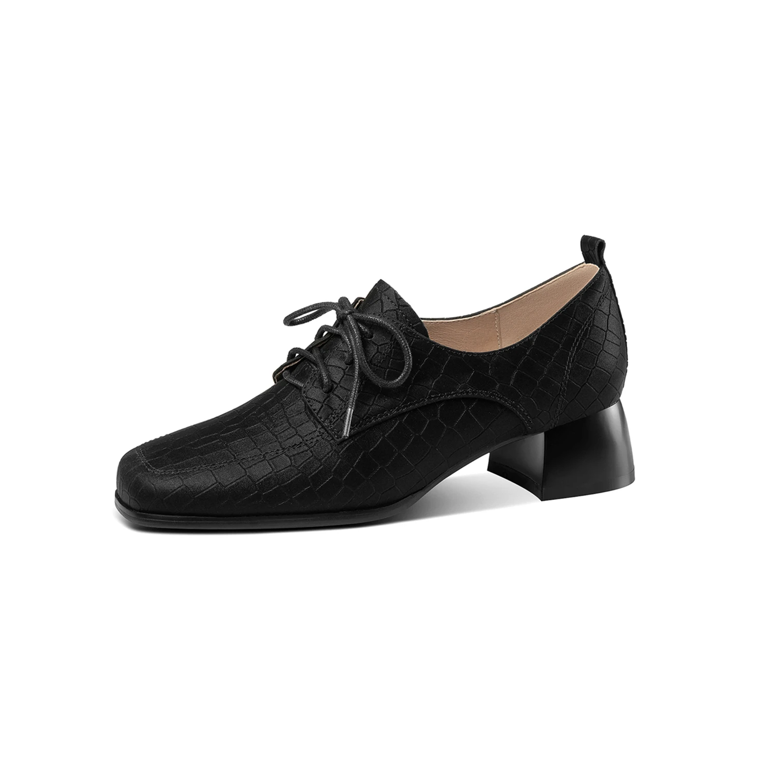 Mstyle Checkered Genuine Leather Handmade Women's Heeled Oxford Shoes Square Toe LaceUp Block Heel Black Green Comfort Pumps
Mstyle Checkered Genuine Leather Handmade Women's Heeled Oxford Shoes Square Toe LaceUp Block Heel Black Green Comfort Pumps