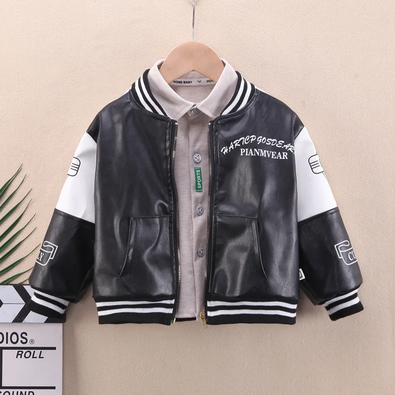 Boys Jackets Spring Autumn Children Leather Baseball Coats for Baby Clothes Outerwear Kids Casual Tops Coat Kids Jackets Coats
Boys Jackets Spring Autumn Children Leather Baseball Coats for Baby Clothes Outerwear Kids Casual Tops Coat Kids Jackets Coats