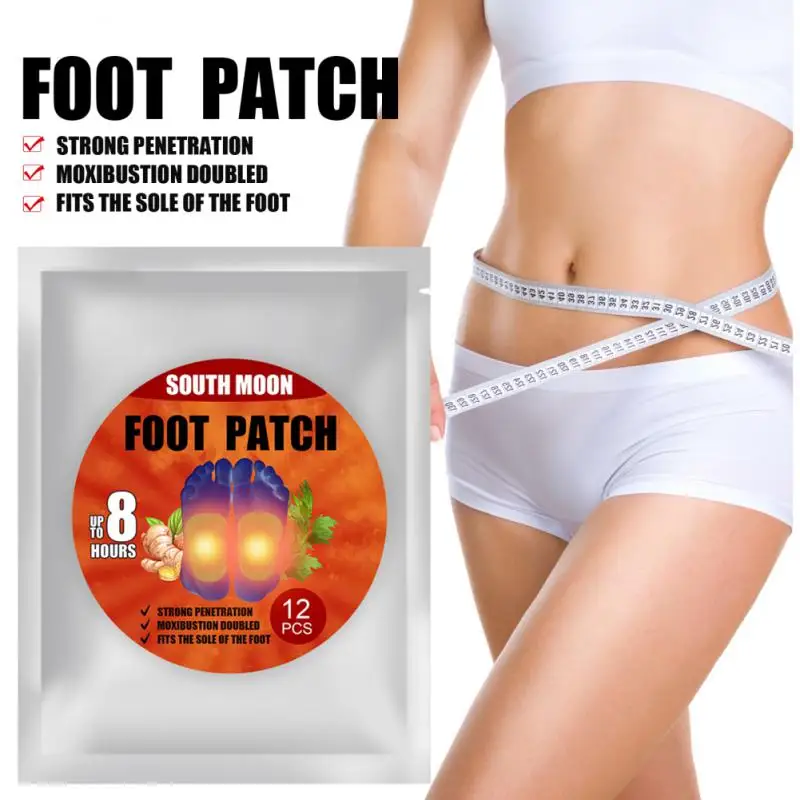 

12pcs Ginger Foot Paste Heating Body Sculpting Foot Patch Health Care Tool Relieve Body Pressure Firm Belly Slimming Foot Patch