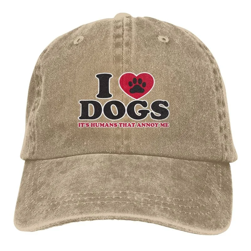 Бейсболка унисекс с надписью I Love Dogs | Аксессуары для одежды