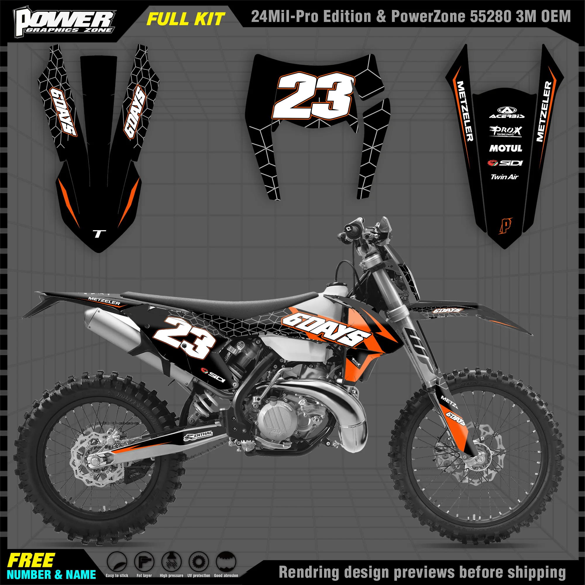 Персонализированные графические фоны PowerZone Team, наклейки 3M, Набор наклеек для KTM 17-19EXC 16-18SX-F мотоцикла 001
Персонализированные графические фоны PowerZone Team, наклейки 3M, Набор наклеек для KTM 17-19EXC 16-18SX-F мотоцикла 001