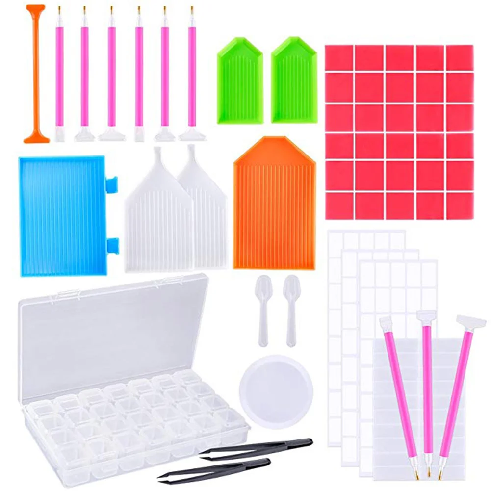 75 Pcs Cross Stitch Sewing Accessories 5D Pen Embroidery Craft Tweezers Glue DIY Art Diamond Painting Tool Set
75 Pcs Cross Stitch Sewing Accessories 5D Pen Embroidery Craft Tweezers Glue DIY Art Diamond Painting Tool Set