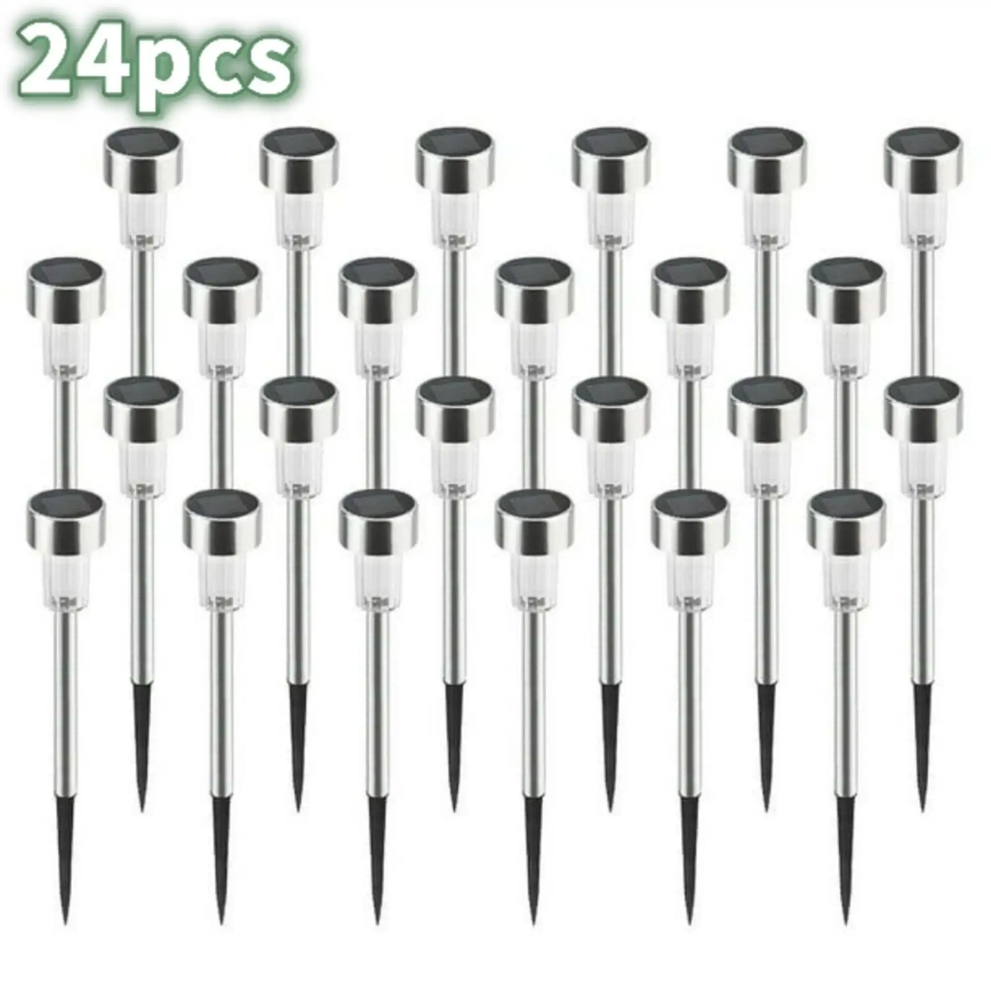 24PCS Solar Lights Outdoor Solar Landscape Light Pathway Light LED Lawn Lamp Solar Powered Garden Seal Stainless Steel Sidwalk L
24PCS Solar Lights Outdoor Solar Landscape Light Pathway Light LED Lawn Lamp Solar Powered Garden Seal Stainless Steel Sidwalk L