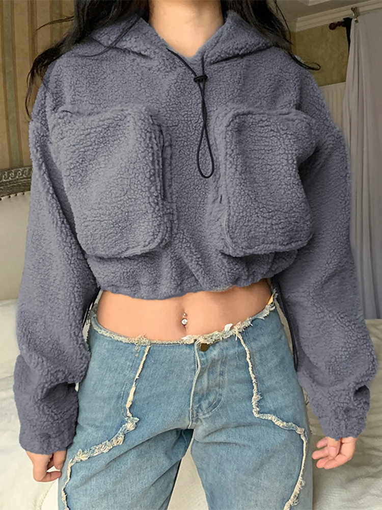 SEASONS Big Pocket Patchwork Coat Drawstring Zip Up Long Sleeve Hoodies Streetwear Loose Crop Jacket Harajuku Women ASCO86161
SEASONS Big Pocket Patchwork Coat Drawstring Zip Up Long Sleeve Hoodies Streetwear Loose Crop Jacket Harajuku Women ASCO86161