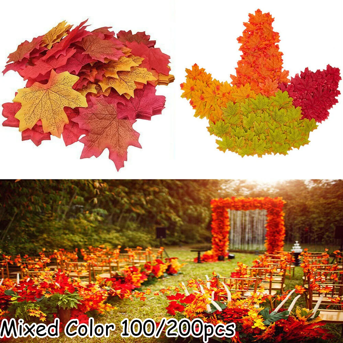 100/200Pcs Artificial Silk Maple Leaf Autumn Fake Leaves Mixed Colored Wedding XMAS Party Halloween Christma Thanksgiving Decor
100/200Pcs Artificial Silk Maple Leaf Autumn Fake Leaves Mixed Colored Wedding XMAS Party Halloween Christma Thanksgiving Decor