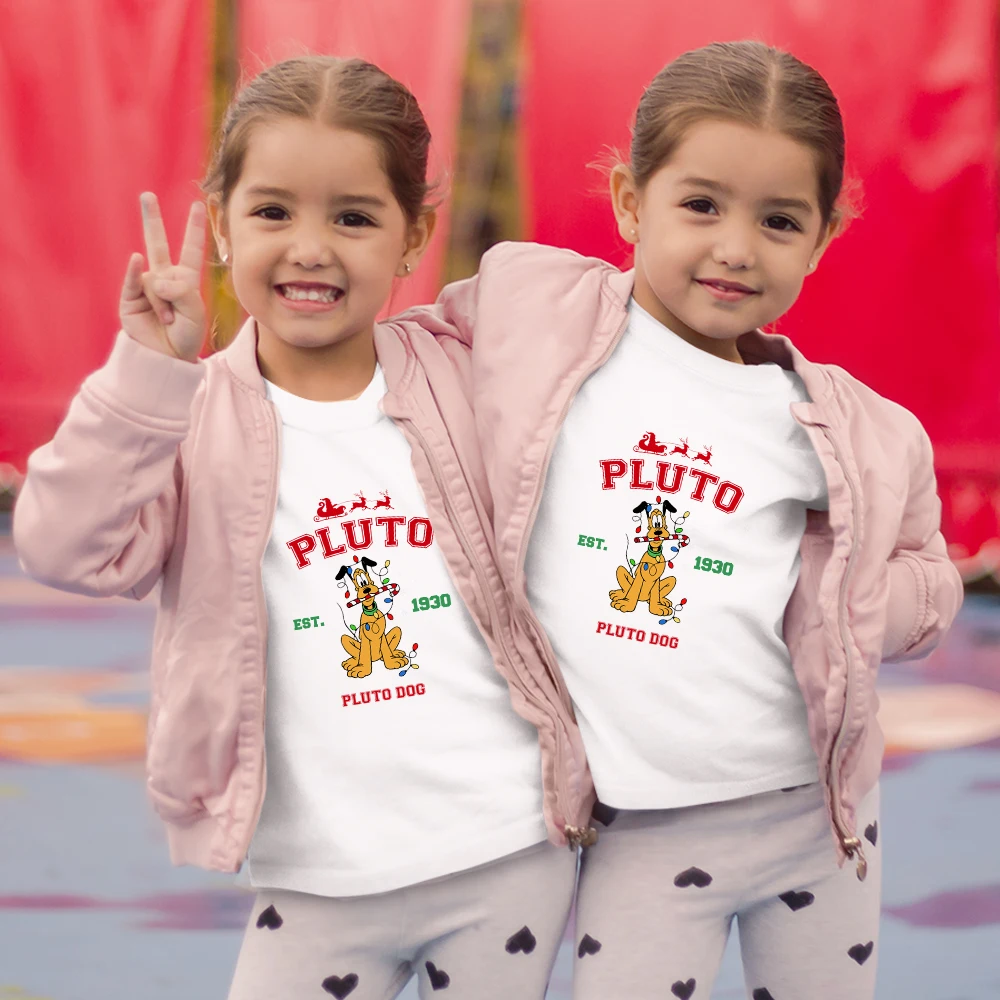 Disney Pluto Print Christmas 3-12 Years Girls Clothes EST.1930 White Unisex Kids T-Shirts Hot Selling Child Tee Shirts Y2K Style
Disney Pluto Print Christmas 3-12 Years Girls Clothes EST.1930 White Unisex Kids T-Shirts Hot Selling Child Tee Shirts Y2K Style