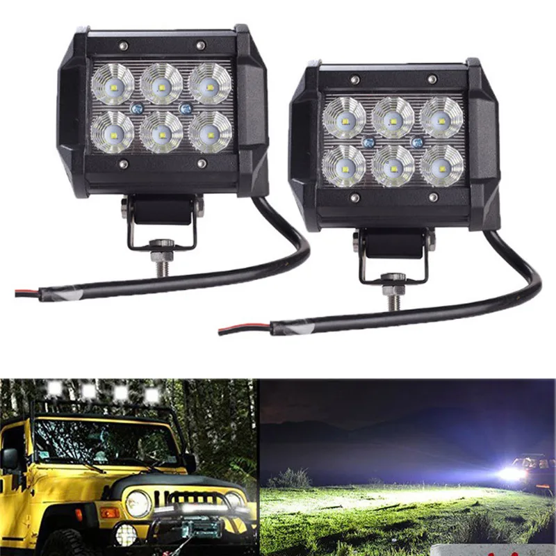 

4x4 Accessories Off Road Work Light Lamp Cree Chip LED Motorcycle Tractor Boat Truck SUV FOG LIGHT FOR ATV Car Led Light Bar