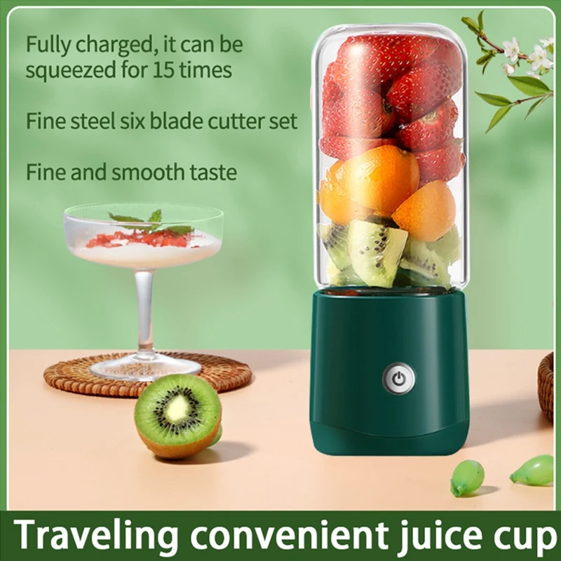 USB Electric Blender Mini Fruit Juicer Rechargeable Home Travel Personal Size-Green
USB Electric Blender Mini Fruit Juicer Rechargeable Home Travel Personal Size-Green