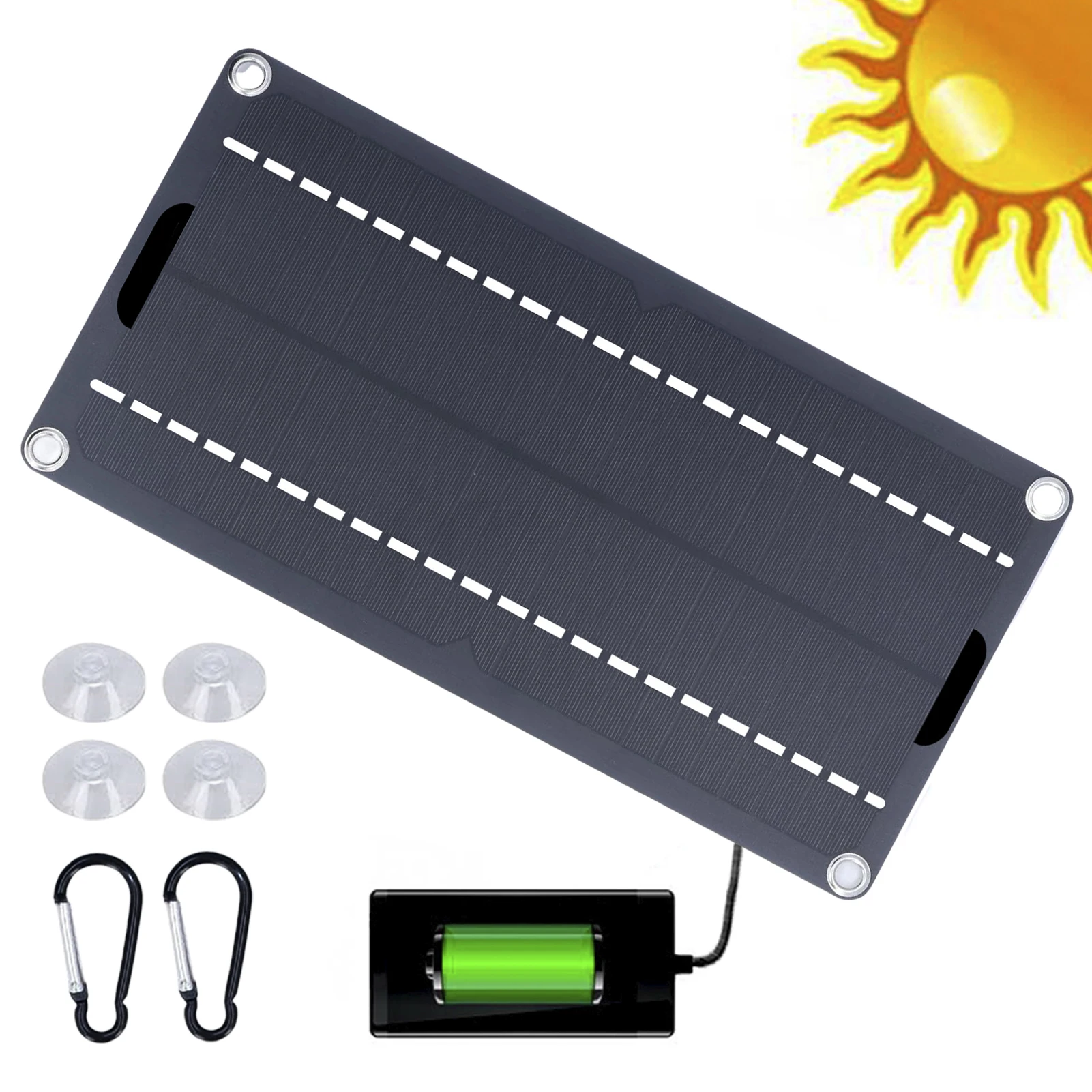 Solar Charger Waterproof Solar Panel With USB Charging Cable Reusable Car Solar Panel Outdoor Camping Charger Controller
Solar Charger Waterproof Solar Panel With USB Charging Cable Reusable Car Solar Panel Outdoor Camping Charger Controller