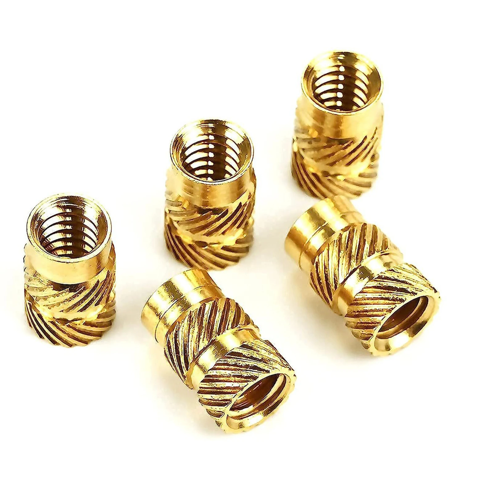 

300PCS Brass Threaded Insert Knurled Nuts Heat Molding Thread Embedment Nuts Assortment Kit for 3D Printing Injection Molding