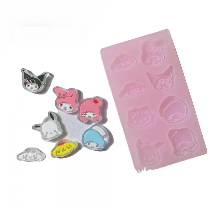 Cartoon Sanrioed My Melody Cinnamoroll Kuromi Pompom Purins Pochacco Littletwinstars Quicksand Filler Mold Silicone Mold 
Cartoon Sanrioed My Melody Cinnamoroll Kuromi Pompom Purins Pochacco Littletwinstars Quicksand Filler Mold Silicone Mold