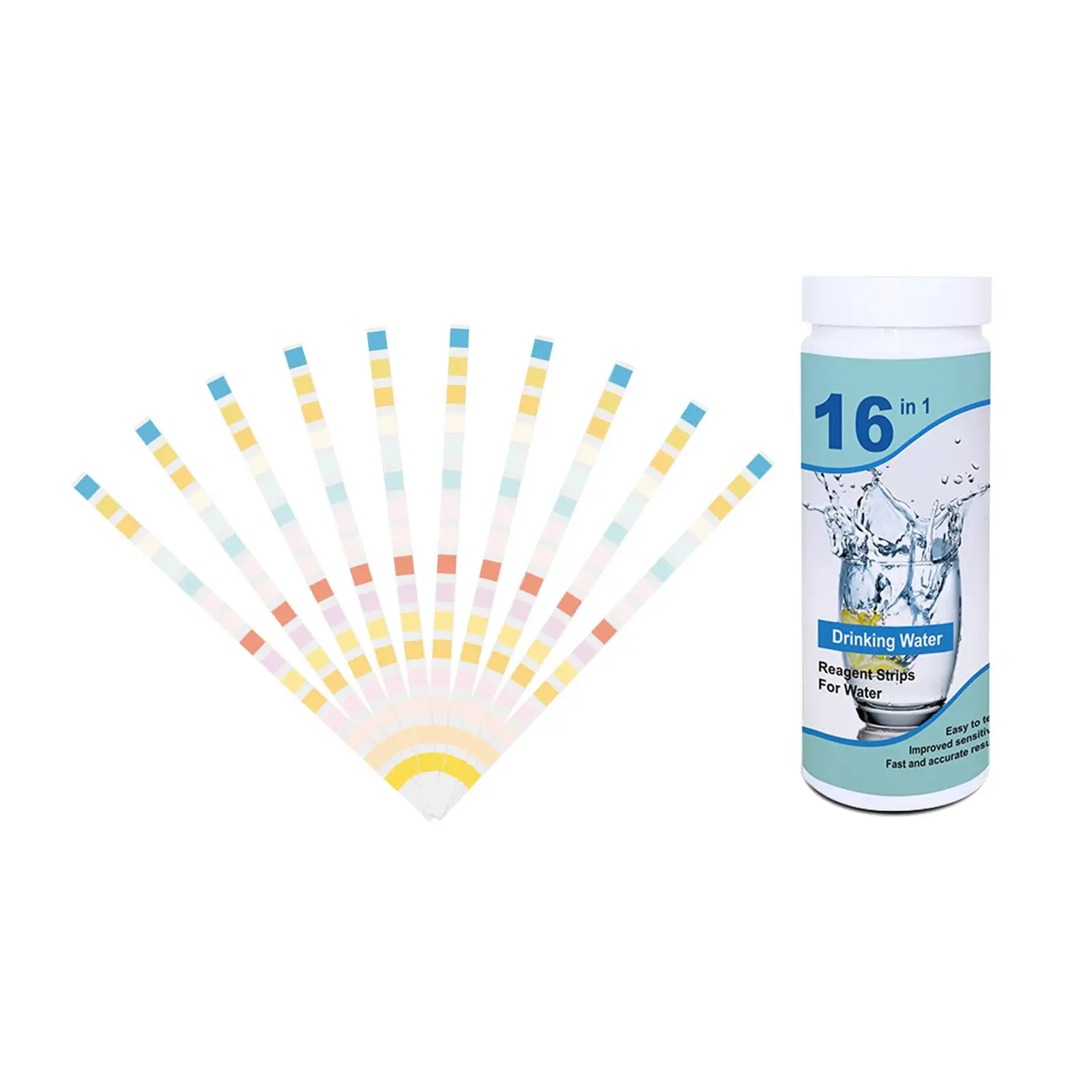 16 in 1 Pool Test Strips 50 Strips Nitrite PH Professional Multipurpose Total Alkali Water Test Paper for Saltwater Aquarium SPA
16 in 1 Pool Test Strips 50 Strips Nitrite PH Professional Multipurpose Total Alkali Water Test Paper for Saltwater Aquarium SPA