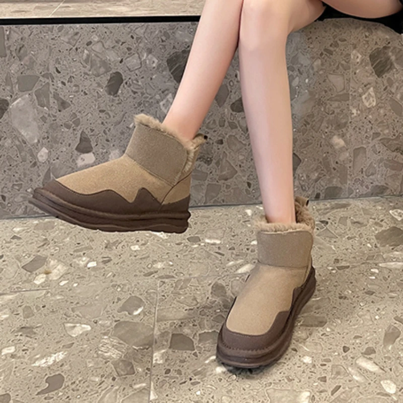 New Women Fur Platform Shoes Flats Warm Chelsea Boots Fashion 2023 Winter Short Plush Cotton Ankle Boots Walking Fad Snow Botas 
New Women Fur Platform Shoes Flats Warm Chelsea Boots Fashion 2023 Winter Short Plush Cotton Ankle Boots Walking Fad Snow Botas