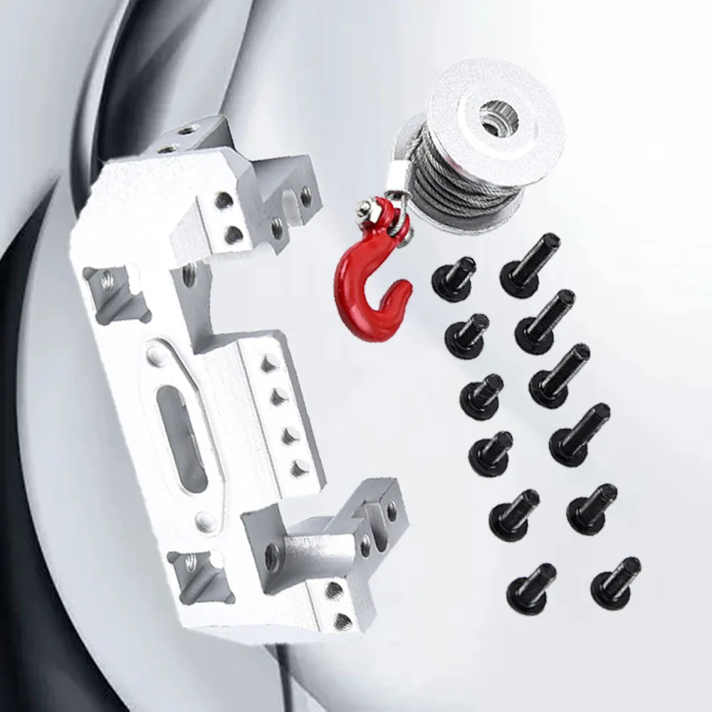 Aluminum alloy front bumper assembly for remote control vehicle servo winch 1/10 1:10 25t steering gear, crawler tractor trx-4/4
Aluminum alloy front bumper assembly for remote control vehicle servo winch 1/10 1:10 25t steering gear, crawler tractor trx-4/4