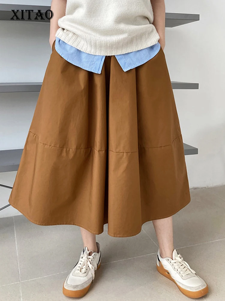 XITAO Solid Color Loose Casual Skirt Elastic Waist All-match Simplicity Pleated 2023 Summer Women New A-line Skirt DMJ2007
XITAO Solid Color Loose Casual Skirt Elastic Waist All-match Simplicity Pleated 2023 Summer Women New A-line Skirt DMJ2007