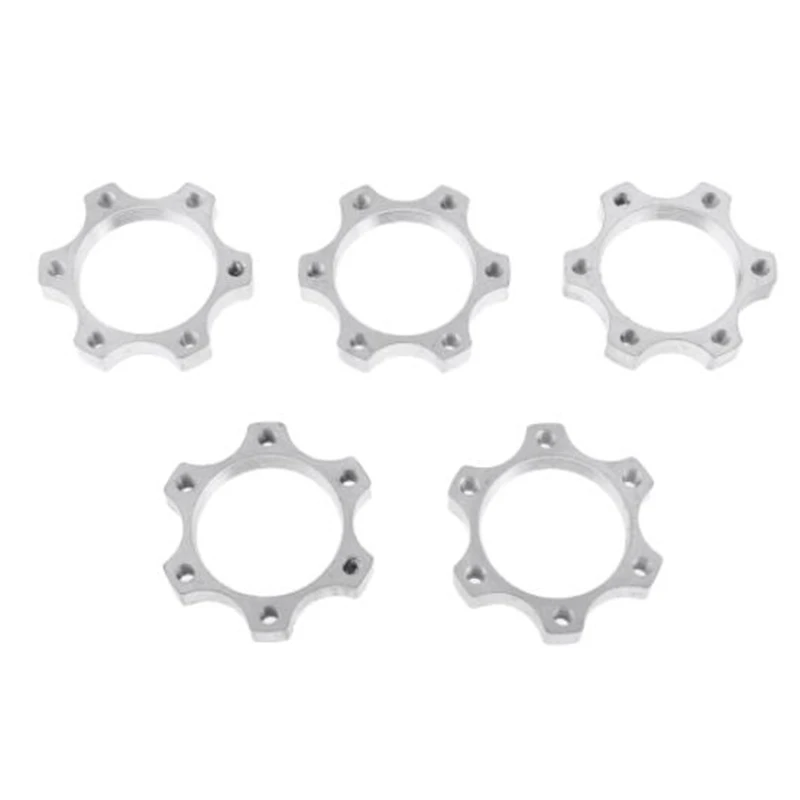 5 Pcs Aluminium Alloy 44Mm Bicycle Free Wheel Threaded Hubs Nut 6 Bolt Disk Disc Brake Flange Adapter Replacement Part 
5 Pcs Aluminium Alloy 44Mm Bicycle Free Wheel Threaded Hubs Nut 6 Bolt Disk Disc Brake Flange Adapter Replacement Part
