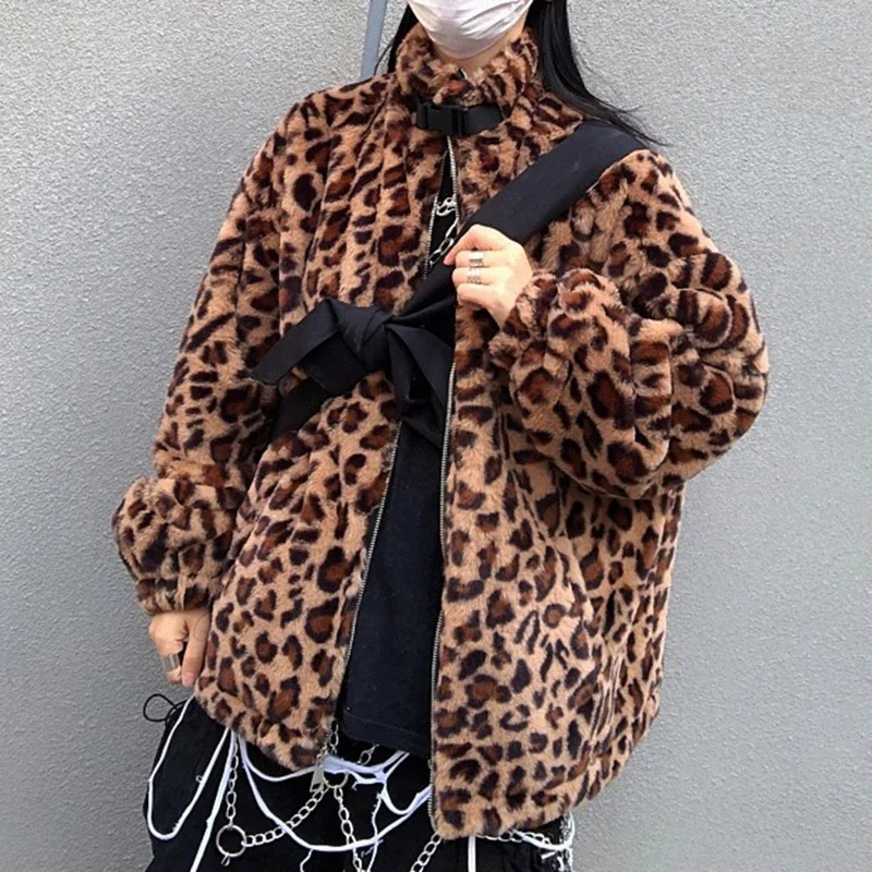 Rosetic Leopard Print Cotton Padded Jacket Women Gothic Fashion Harajuku Streetwear Winter Jackets Coats Warmness Plush Outwear
Rosetic Leopard Print Cotton Padded Jacket Women Gothic Fashion Harajuku Streetwear Winter Jackets Coats Warmness Plush Outwear