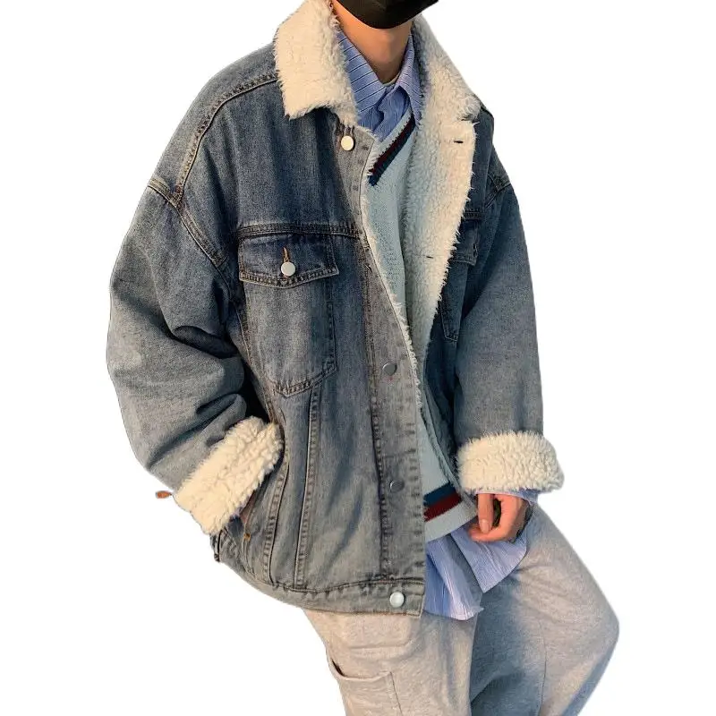 Cotton-padded male loose Korean version of lamb wool cotton-padded casual all-match with fleece and thick cowboy coat
Cotton-padded male loose Korean version of lamb wool cotton-padded casual all-match with fleece and thick cowboy coat