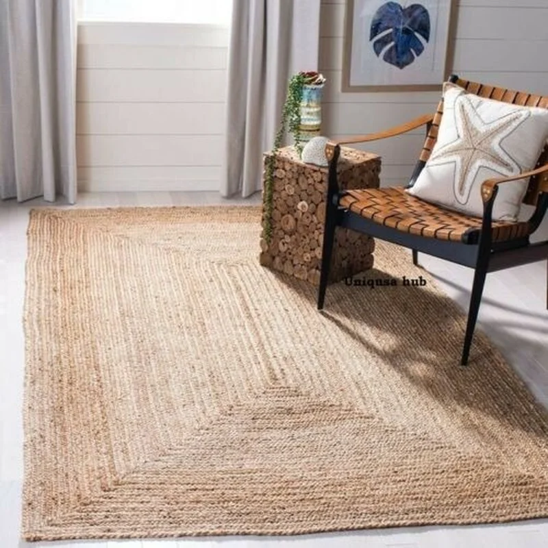 2x2 Foot Jute Rug Home Living Room Hand-woven Weaving Style Reversible Antique Appearance Area Rug Rugs for Bedroom
2x2 Foot Jute Rug Home Living Room Hand-woven Weaving Style Reversible Antique Appearance Area Rug Rugs for Bedroom