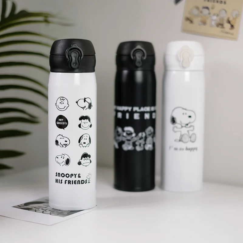 Kawaii Snoopy Anime series Cute Fashion Cartoon Pattern Portable Stainless steel Bouncy thermos Student mug Small gifts
Kawaii Snoopy Anime series Cute Fashion Cartoon Pattern Portable Stainless steel Bouncy thermos Student mug Small gifts