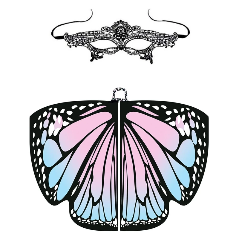 Halloween Butterfly Wings with Lace Mask for Women Ladies Butterfly Shawl Cape Costume Accessories Christmas Party Masquerade
Halloween Butterfly Wings with Lace Mask for Women Ladies Butterfly Shawl Cape Costume Accessories Christmas Party Masquerade