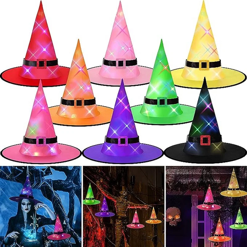 10/20Pcs Glowing Witch Hats Halloween Decoration Hanging Light Up Witch Hat Light Battery Operated for Outdoor Garden Yard Trees
10/20Pcs Glowing Witch Hats Halloween Decoration Hanging Light Up Witch Hat Light Battery Operated for Outdoor Garden Yard Trees