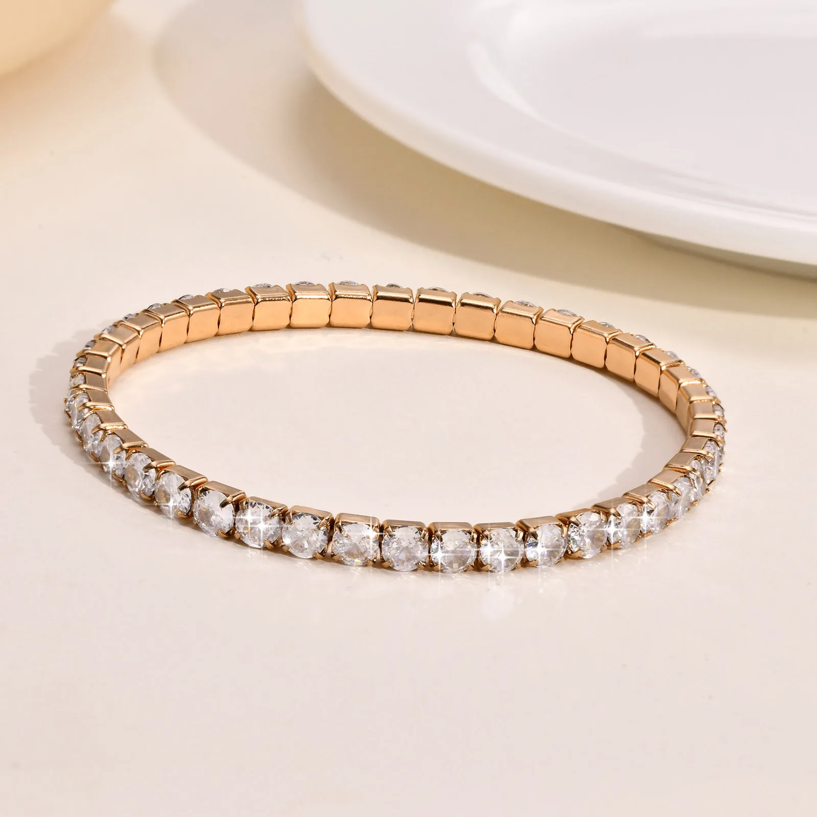 Women's Inlaid AAA Cubic Zirconia Chain Bracelets, Trendy Bling Dainty Stainless Steel Bracelet,Charm Fashion Jewelry To Girls
Women's Inlaid AAA Cubic Zirconia Chain Bracelets, Trendy Bling Dainty Stainless Steel Bracelet,Charm Fashion Jewelry To Girls