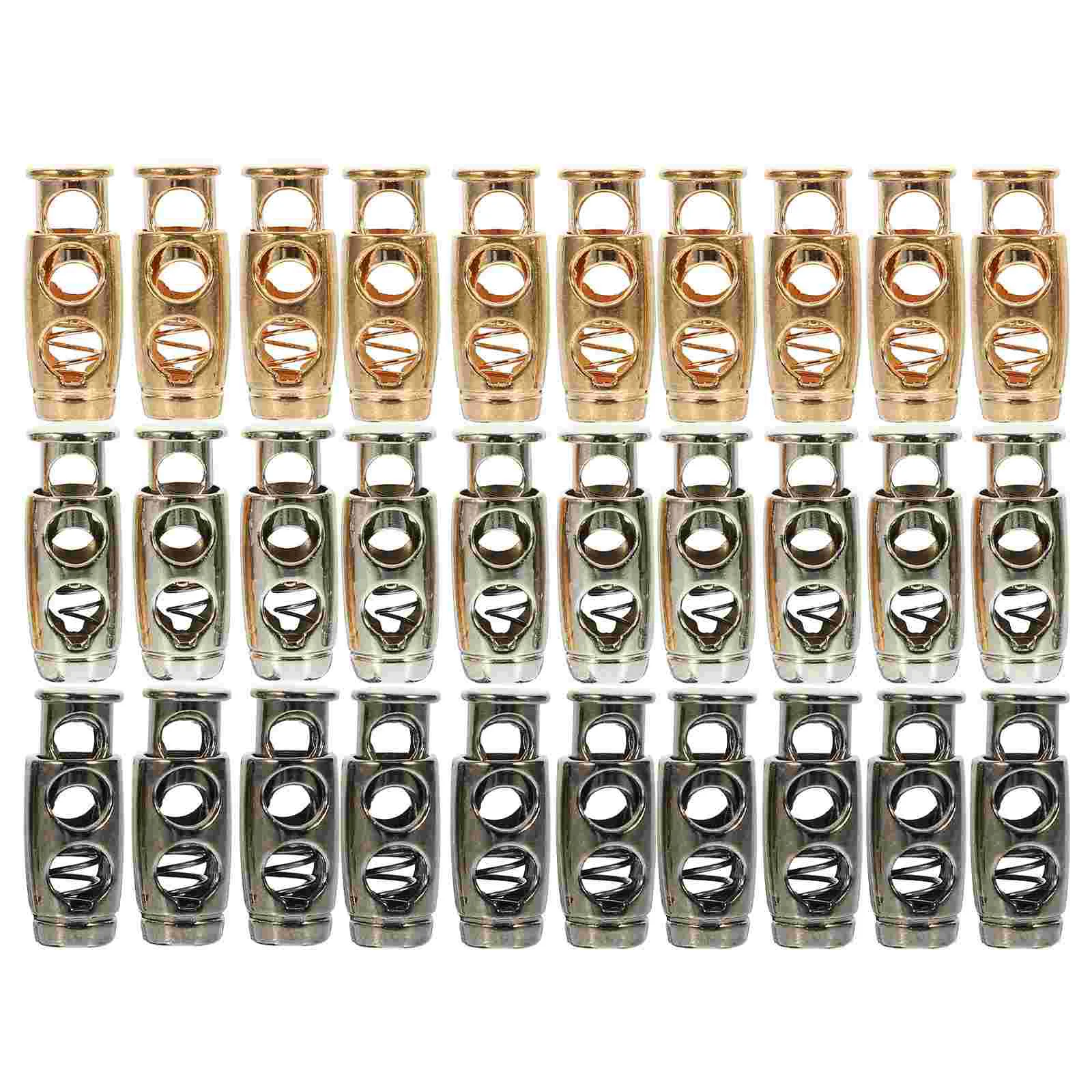 30 Pcs Slider Toggles Clip Bungee Rope Metal Cord Toggle Drawstrings Double Hole Spring Fastener Stoppers Sliding Cord Fastener
30 Pcs Slider Toggles Clip Bungee Rope Metal Cord Toggle Drawstrings Double Hole Spring Fastener Stoppers Sliding Cord Fastener