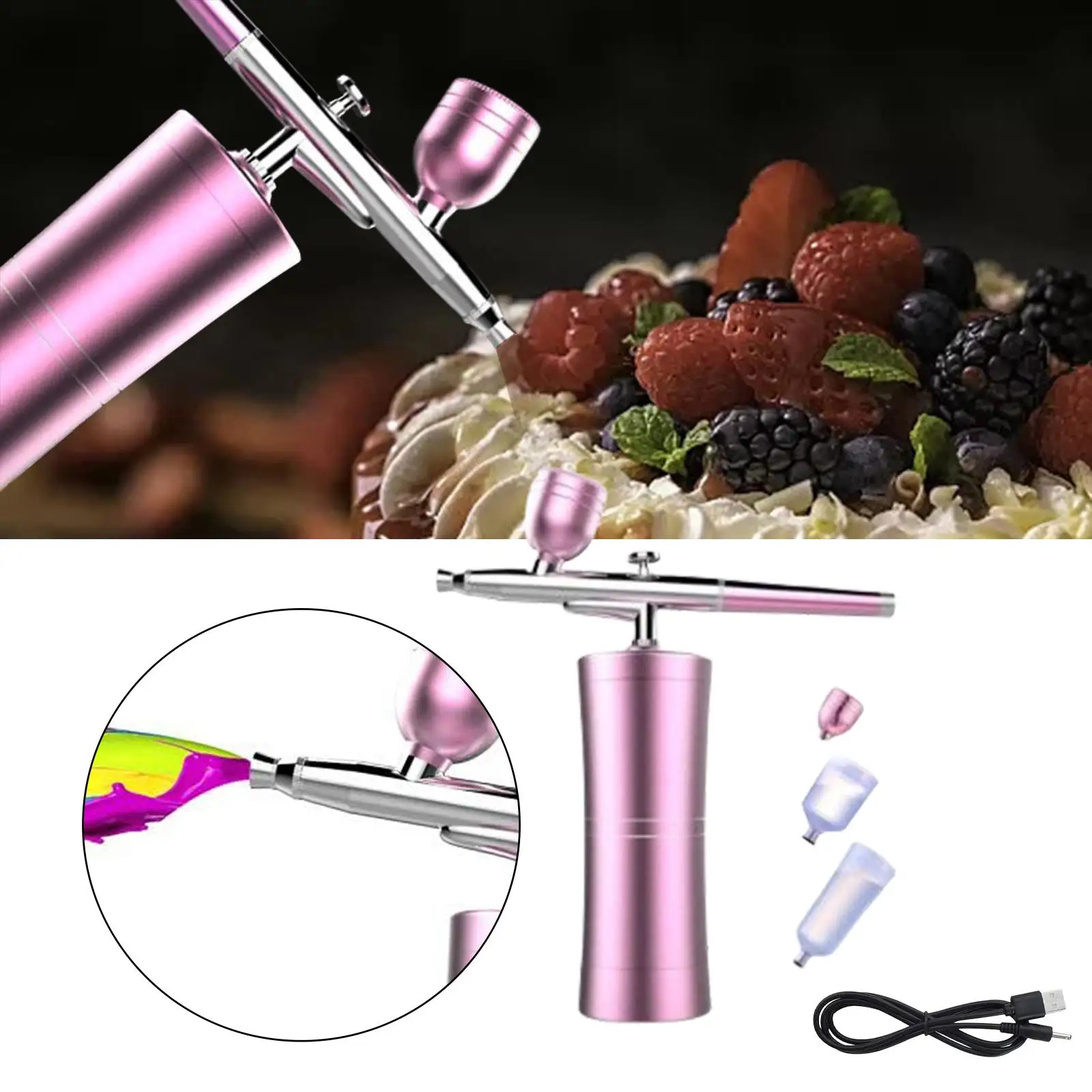 Mini Air Brush Paint Spray Gun Airbrush Air Compressor Kit for Tattoo Craft Nail Art Cake Nano Fog Mist Sprayer
Mini Air Brush Paint Spray Gun Airbrush Air Compressor Kit for Tattoo Craft Nail Art Cake Nano Fog Mist Sprayer