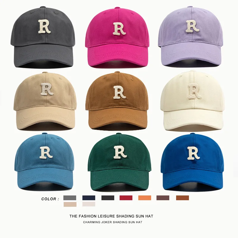 Корейская Женская весенне-летняя кепка с Вышивкой Букв R модная универсальная Солнцезащитная шляпа мужская повседневная регулируемая бейсболка
Корейская Женская весенне-летняя кепка с Вышивкой Букв R модная универсальная Солнцезащитная шляпа мужская повседневная регулируемая бейсболка